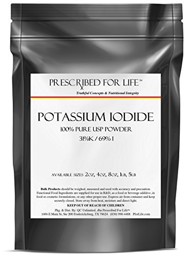 K de yoduro de potasio - polvo 100% pura USP - 31% 69% I, 4 oz