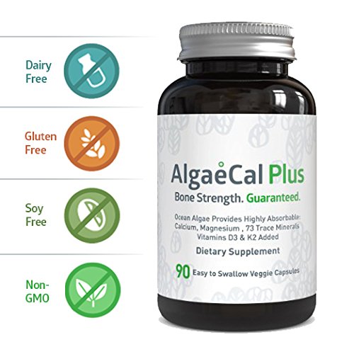 AlgaeCal Plus suplemento de calcio dietético, 90 cápsulas vegetarianas