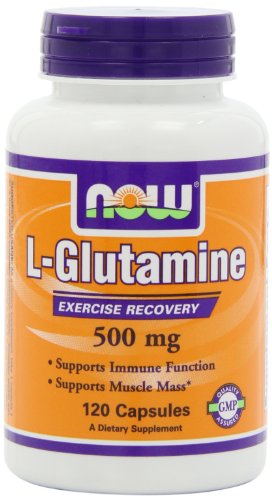 AHORA alimentos L-glutamina 500mg, 120 cápsulas,