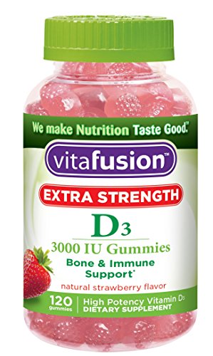 Vitafusion Extra Gomitas de fuerza de vitamina D3, cuenta 120