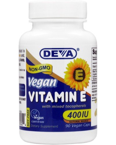 Deva vegana vitaminas naturales vitamina E 400iu con mezcla de tocoferoles, 90-Conde