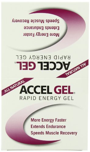 Pacífico salud Accel Gel, crema de frambuesa - con 40 mg. cafeína, paquete de 24