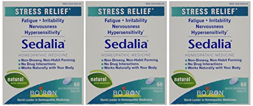 Boiron Sedalia para tensión, 60 comprimidos (paquete de 3)