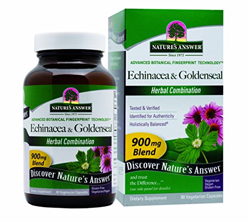 Respuesta Echinacea de la naturaleza y Goldenseal cápsulas vegetarianas, 90-Conde
