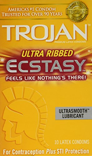 Estímulos Trojan Ecstasy lubricado preservativos 10 Ea
