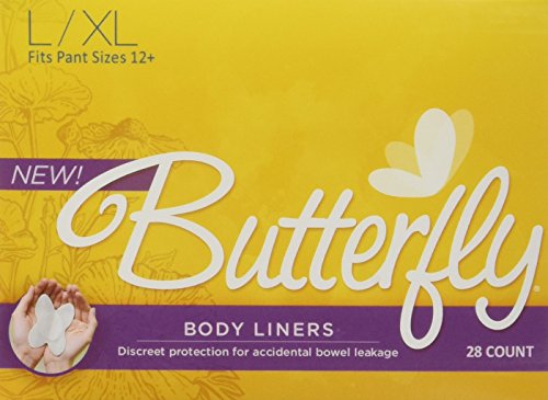 Cojines mariposa ® / trazadores de líneas del cuerpo del intestino si hay fugas - L/XL 28 cuenta mujer