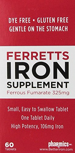 Ferretts tabletas suplemento de hierro (fumarato ferroso 325 mg)
