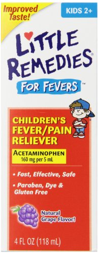 Pequeños remedios para calmar el dolor fiebre para niños, 4 onzas de líquido