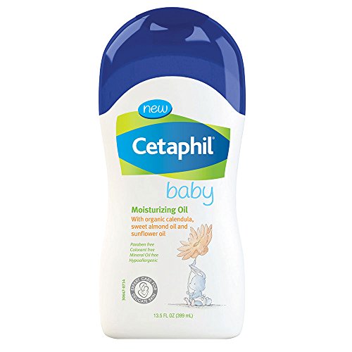 Bebé de Cetaphil hidratante aceite de caléndula orgánica, aceite de almendras dulces y aceite de girasol, 13,5 onzas