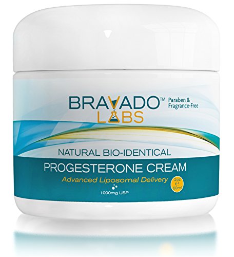 Crema de progesterona natural (Bio-idénticas USP) para la menopausia - mezcla de liposomas - Paraben libre (2oz)