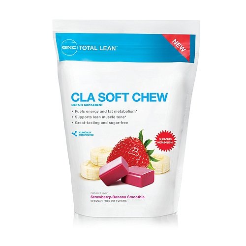 GNC Total Lean CLA Soft Chew - sin azúcar de fresa y Banana Smoothie 60