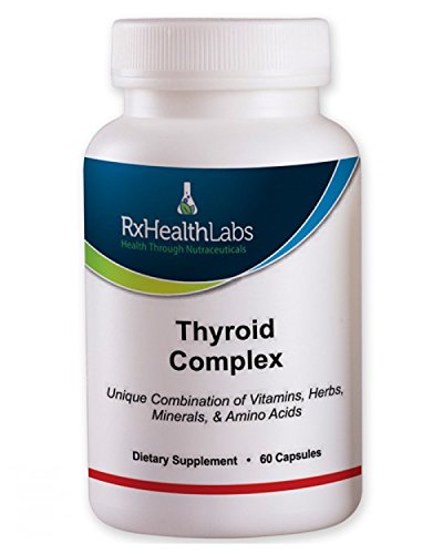 RX salud laboratorios tiroides complejo - una compleja mezcla de vitamina B12, yodo, Zinc, selenio, raíz de Ashwagandha, cobre, L-tirosina y más - suministro de 30 días - 60 cápsulas de apoyo de la tiroides