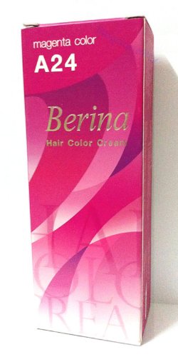 Berina permanente cabello tinte Color Crema # A24 Magenta hecho en Tailandia
