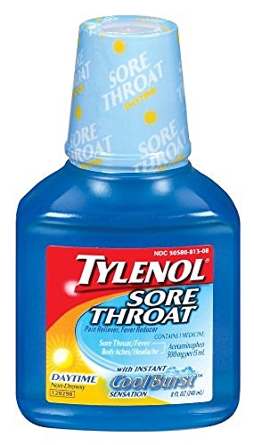 Dolor de garganta de Tylenol suspensión diurna 8 onzas (paquete de 4)