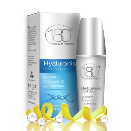 PREMIUM ácido hialurónico y vitamina C en suero por Forte 180 Cosmetics - deshacerse de las arrugas desde el día 1 de más de 40 años de edad, Super Strong Concentrado Anti Aging Suero Con Ácido Hialurónico 1 oz