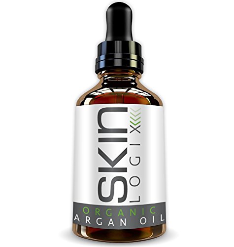 Aceite de Argan orgánico 100% certificado puro aceite de argán marroquí para el pelo, piel, cara y uñas 2 oz botella de piel Logix