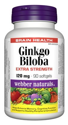 Ginkgo Biloba Extra de Webber Naturals fuerza 120mg 300softgel