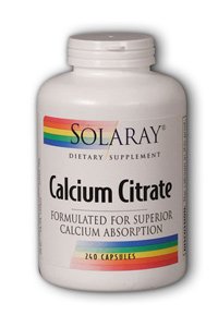 Solaray - complejo de citrato de calcio, 1000 mg, 240 cápsulas