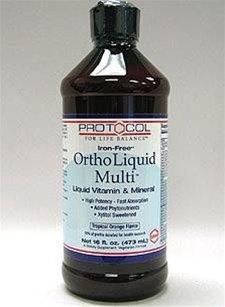 Ortos líquidos multi-hierro libre/xilitol 16 onzas