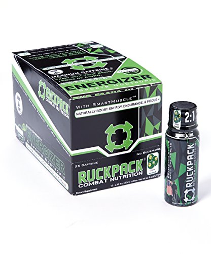 RuckPack Energizer: Fuerza adicional energía Nootrópicos (emboscada 15pk) cafeína máximo 3oz