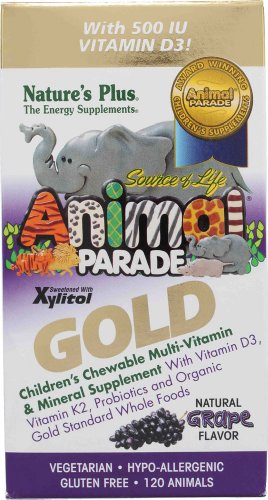 De naturaleza más Animal SOL desfilan Grape120 de multi vitaminas y minerales de oro infantil