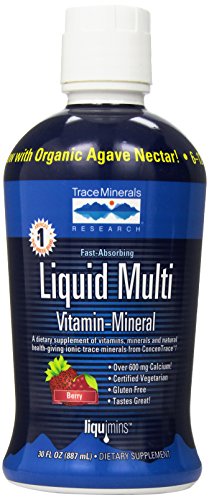 Trazas minerales investigación Liquimins líquido Multi Vita-mineral-berry, botella de 32 onzas
