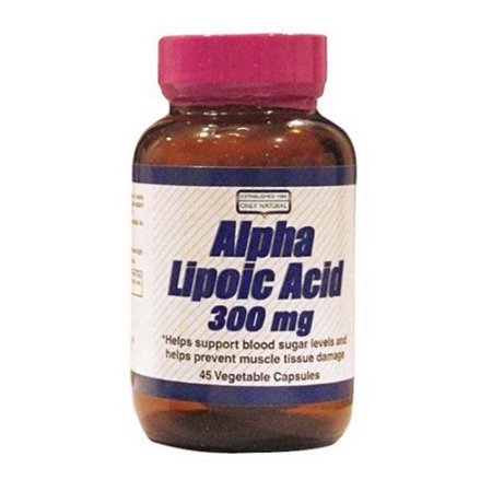 ONLY NATURAL Ácido alfa lipoico Antioxidante 300 mg 45 Cápsulas