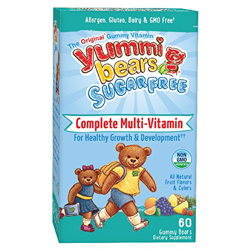 Yummi osos azúcar libre multivitamínico y Mineral para niños, 60 osos Gummy