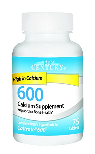 Suplemento de calcio de 600 mg de siglo XXI, cuenta 75