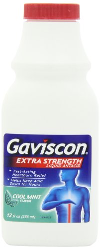 Gaviscon Extra fuerza líquido antiácido y fresco menta sabor 12 fl oz.