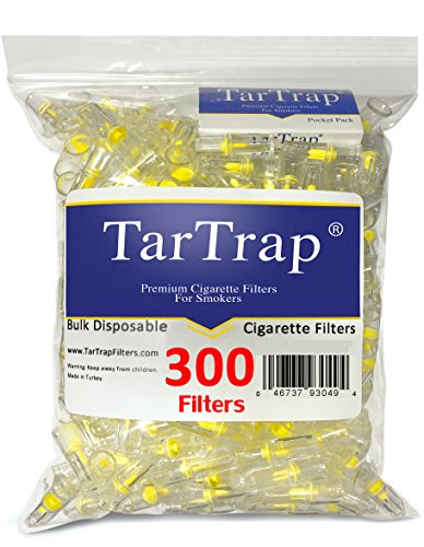 Filtros para cigarrillos desechables TarTrap - paquete de economía a granel (300 por paquete)