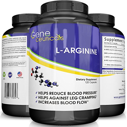 Suplemento de L-arginina potentes - aminoacidos esenciales en cápsulas - ayuda a crecimiento muscular - culturismo energía Booster - baja la presión arterial - aumenta el metabolismo