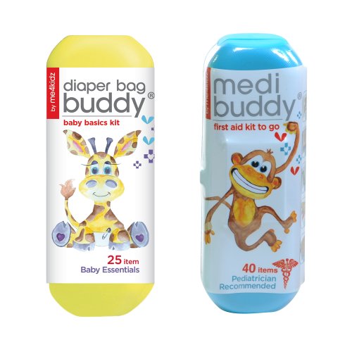 Kit de viaje de Budy Me4kidz pañal bolso con Kit de Medibuddy primeros auxilios - mono