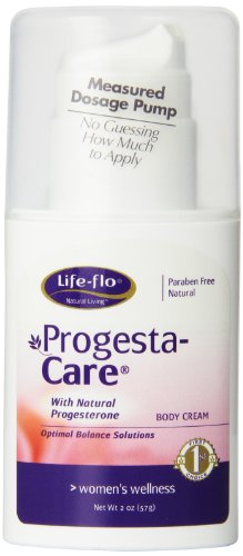 Vida-Flo Progesta-cuidado cuerpo crema de progesterona Natural, la menopausia fórmula, botella de 2 onzas