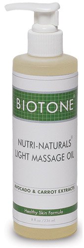 Biotone Naturals Nutri productos aceite de masaje ligero, 8 onzas