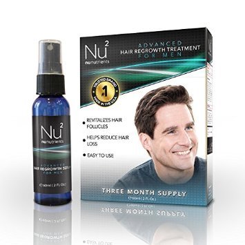 NuNutrients avanzado tratamiento de recrecimiento de cabello para hombres - atomizador fácil de usar (una botella - 2 FL Oz)