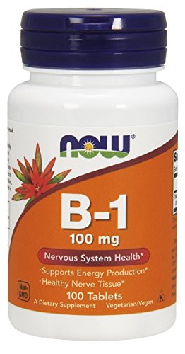 AHORA alimentos vitamina B-1 (tiamina) 100mg, 100 tabletas