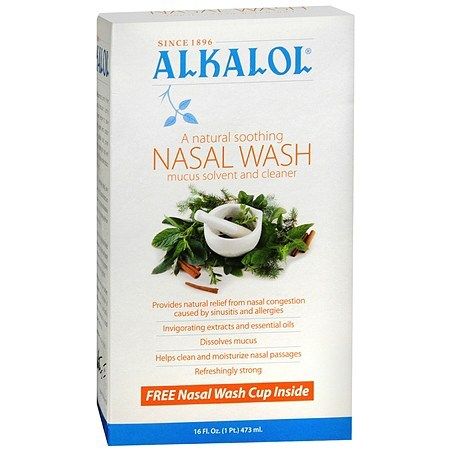 Alkalol Nasal Wash Mucus Disolvente y limpiador Nasal 480 ml (paquete de 12)