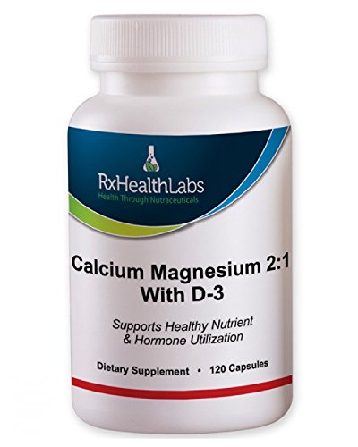 RX salud laboratorios calcio magnesio 2:1 con vitamina D3 y boro - 120 cápsulas calidad calcio magnesio suplemento