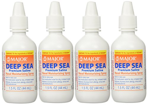 Genérico de Aerosol Nasal salino de mar profundo para Ocean Nasal Spray Hidratante 1.5 oz por botella Pack de 4 botellas
