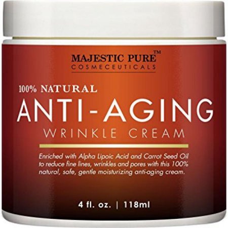 majestic pure crema contra el envejecimiento de la mujer y los hombres, 100% natural, crema de noche, seguro y suave, reduce la aparición de arrugas, 4 fl oz