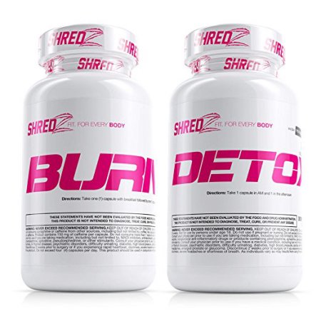 Shredz Burn y Detox 2 Productos Desintoxicador y Adelgazante