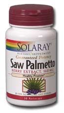 Extracto de Solaray Saw Palmetto Berry, 160 mg, 120 cuenta