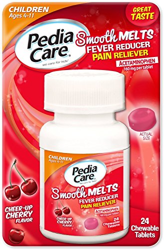 PediaCare suave se derrite fiebre reductor/analgésico, cuenta 24 (Pack 6)