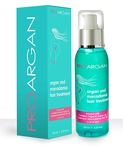 Marruecos el aceite de argán y tratamiento de pelo de aceite de Macadamia australiano por ProArgan - 4,23 oz - profesional Leave-in Serum pelo que acondiciona, hidrata y protege