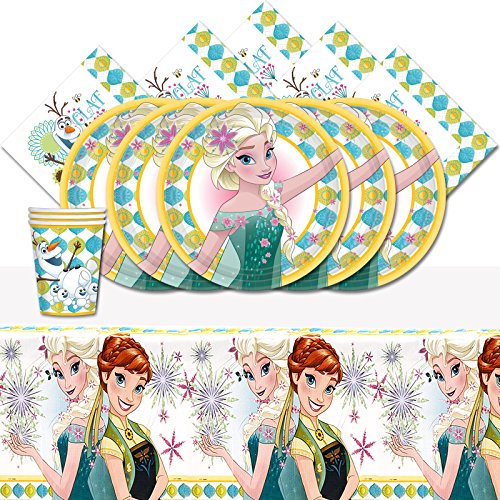 Cumpleaños Disney congelado fiebre Ana Elsa infantiles Party Pack vajilla para 16