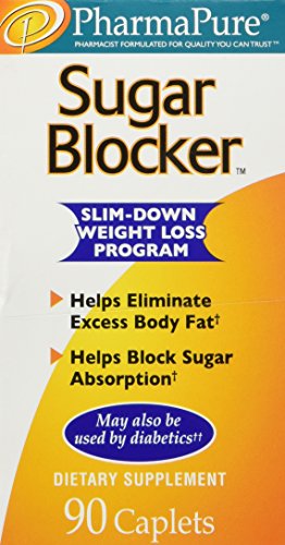 Programa de adelgazar abajo Slim bloqueador PharmaPure azúcar (90 pastillas)