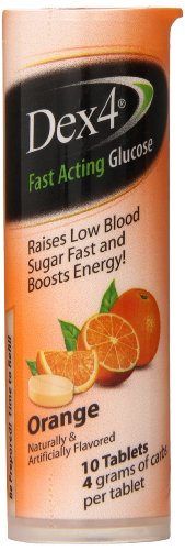 Tabletas de glucosa Dex4, naranja, cuenta 10 (paquete de 6)