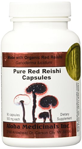 Puro rojo Reishi 500 mg por Aloha medicinales - 90 cápsulas