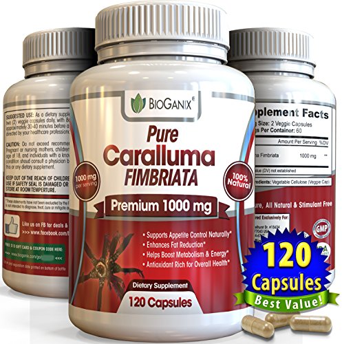 #1 mejor Caralluma Fimbriata extracto 1000 mg (120 cápsulas) Elite Choice Natural peso pérdida gestión fórmula para la salud activa (Superior a 500mg, 800mg y té)
